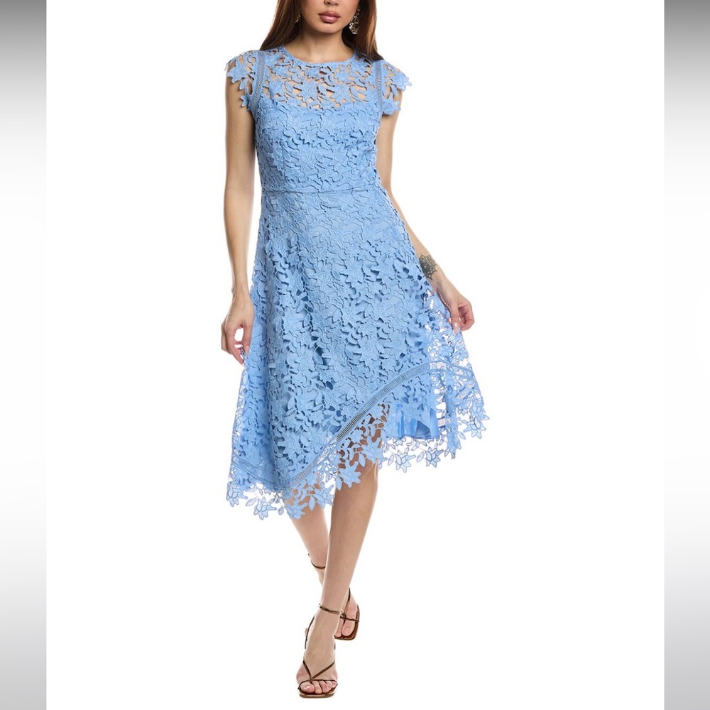 Eliza J Asymmetrical Hem Lace Dress Size 4 NWT